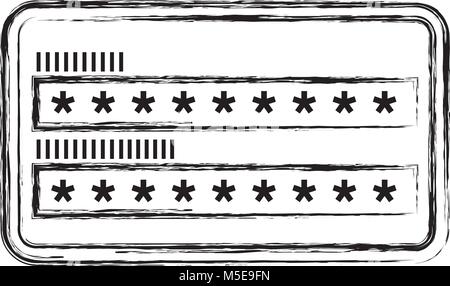 Sécurité accès Mot de passe connexion protection Illustration de Vecteur