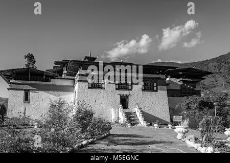 Simtokha Dzong, forteresse, de Thimphu, Bhoutan, Thimphu with copy space Banque D'Images