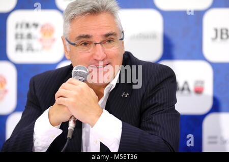 Kanagawa, Japon. Feb 22, 2018. Julio Lamas (JPN) Basket-ball : Coupe du Monde de la FIBA 2019 Premier tour qualificatif asiatique entre le Japon 69-70 Taipei chinois à Yokohama International Piscine à Kanagawa, Japon . Credit : Naoki Nishimura/AFLO/Alamy Live News Banque D'Images