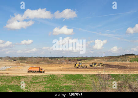 Site d'enfouissement ou dump, vue grand angle avec copie espace à Montgomery, en Alabama, USA. Banque D'Images