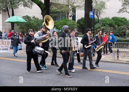 Défilé de Mardi Gras de Mobile, Alabama. Banque D'Images