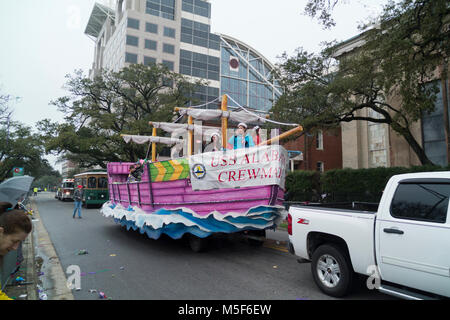 Défilé de Mardi Gras de Mobile, Alabama. Banque D'Images