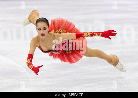 Alina Zagitova (OAR) remporte la médaille d'or en patinage artistique - Ladies' gratuitement aux Jeux Olympiques d'hiver de PyeongChang 2018 Banque D'Images