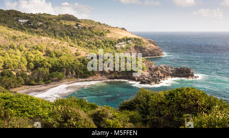 Vue de Saint Hilaire, de l'Amitié Point Bay, Bequia, Grenadines Banque D'Images