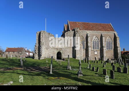 Eglise de Saint Thomas le Martyr (élévation du sud), St Thomas Street, Rye, East Sussex, Angleterre, Grande-Bretagne, Royaume-Uni, UK, Europe Banque D'Images