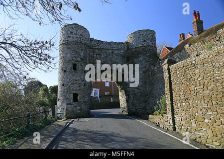 Strand Gate, Strand Hill, Rye, East Sussex, Angleterre, Grande-Bretagne, Royaume-Uni, UK, Europe Banque D'Images