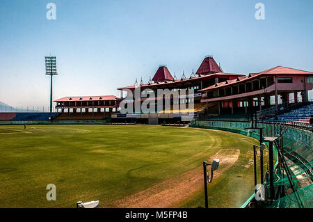 Stade de Cricket, Dharamshala, Himachal Pradesh, Inde, Asie Banque D'Images