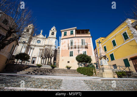 Borgio Verezzi, Savona, Italie, côte ligure, centre ville Banque D'Images