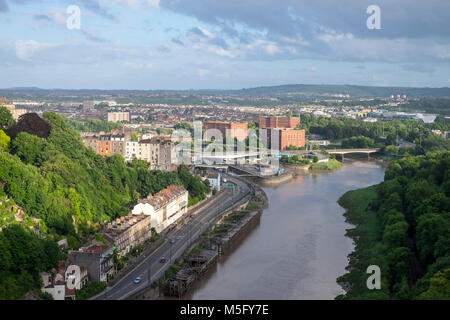 Avis de Bristol à partir du pont suspendu de Clifton Banque D'Images