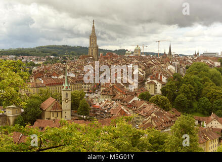 Panorama de la vieille ville de Berne la capitale de la Suisse, Banque D'Images