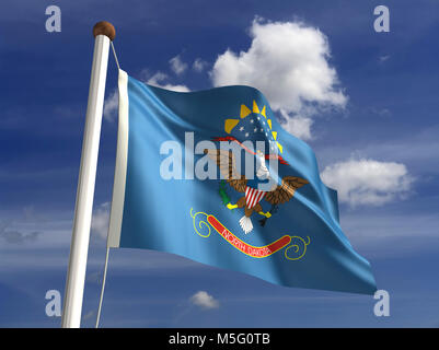 Drapeau du Dakota (with clipping path) Banque D'Images