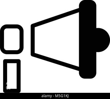 Ligne de l'icône du son style contour isolé sur fond blanc pour votre application mobile et web design, illustration vectorielle Illustration de Vecteur