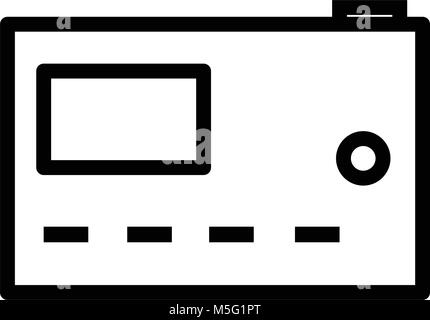 Symbole d'un four micro-ondes. L'icône de la ligne de l'électroménager, Contour et rempli, signe du vecteur et linéaire pictogramme plein isolé sur blanc, illustration logo Illustration de Vecteur