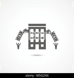L'icône de l'entreprise d'investissement Illustration de Vecteur
