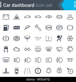 Location de planche de bord et des indicateurs d'interface icon set - service maintenance symboles vectoriels Illustration de Vecteur