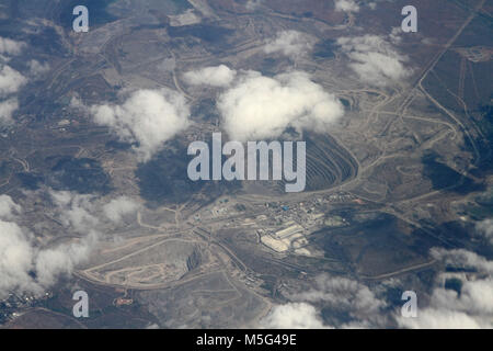 Vue aérienne d'une mine, de l'Afrique Banque D'Images