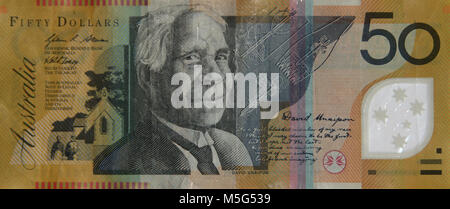 Close-up de l'autre face de l'Australian cinquante (50) - dollar note Banque D'Images