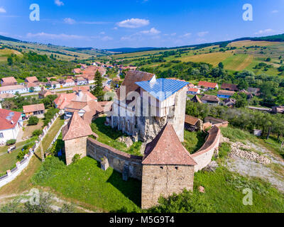 Roades Église saxonne fortifiée en Transylvanie Roumanie près de Sighisoara et Biertan Banque D'Images