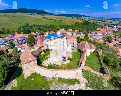 Roades Église saxonne fortifiée en Transylvanie Roumanie près de Sighisoara et Biertan Banque D'Images