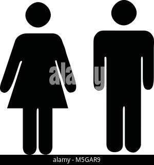 L'homme et la femme silhouette Illustration de Vecteur
