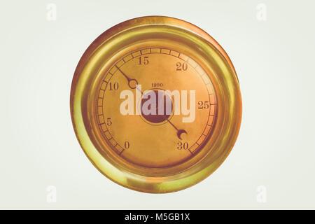 Close Up isolés de jauge de mesure Vintage Banque D'Images