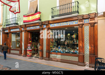 RONDA, ESPAGNE - Décembre 2017 : espagnol toy store extérieur. Banque D'Images