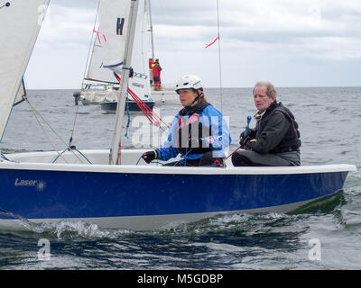 Classe 2000 canot, de la voile aux championnats nationaux, à North Berwick Banque D'Images