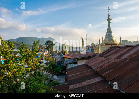 Vue sur Kalaw dans l'Etat Shan, Myanmar Banque D'Images