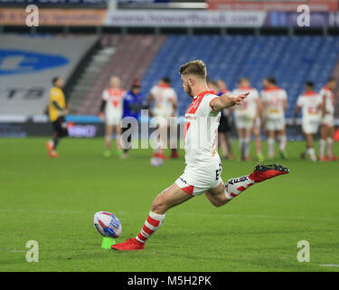 Huddersfield, UK. Feb 23, 2018. John Smiths Stadium, Huddersfield, Angleterre ; Betfred Super League rugby, Huddersfield Giants contre St Helens ; Danny Richardson de St Helens Crédit scores : Nouvelles Images/Alamy Live News Banque D'Images