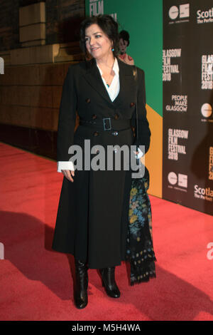 Glasgow, Ecosse, Royaume-Uni. 23 Février, 2018. Directeur, Lynne Ramsay, sur le tapis rouge à une photo appel à la première de film écossais Vous n'ont jamais vraiment ici, à la Glasgow Film Theatre (GFT), l'Écosse. Avec Joaquin Phoenix, vous n'ont jamais vraiment ici est 'une brutale, de la vision de l'adaptation de Jonathan Ames' noir-teinté novella.' Ce dépistage fait partie du Gala strand au Festival du Film de Glasgow 2018 (GFF), soit jusqu'au 04 mars 2018. Iain McGuinness / Alamy Live News Banque D'Images