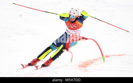 Pyeongchang, Corée du Sud. 24 Février, 2018. . L'équipe de ski alpin de l'événement. Centre alpin de Yongpyong. Alpensia. Jeux Olympiques d'hiver de Pyeongchang 2018. République de Corée. 24/02/2018. Credit : Sport en images/Alamy Live News Banque D'Images