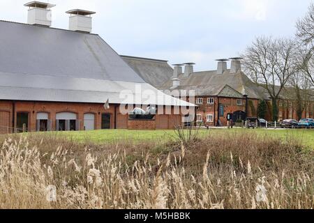 Bâtiments à Snape Maltings, Suffolk. Février 2018. Banque D'Images