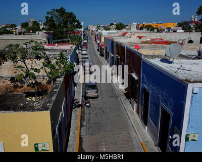 Une vue sur la ville fortifiée de Campeche au Mexique Banque D'Images