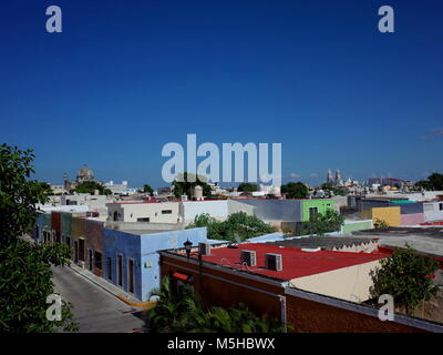 Une vue sur la ville fortifiée de Campeche au Mexique Banque D'Images