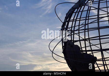 L'Unisphere, Flushing Meadows Corona Park-, Queens, New York, USA. Un monument emblématique situé dans le Borough du Queens, New York City, New York. Banque D'Images