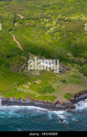 L'Église, 1859 Huialoha, Kaupo, littoral sud de Maui, Maui, Hawaii Banque D'Images