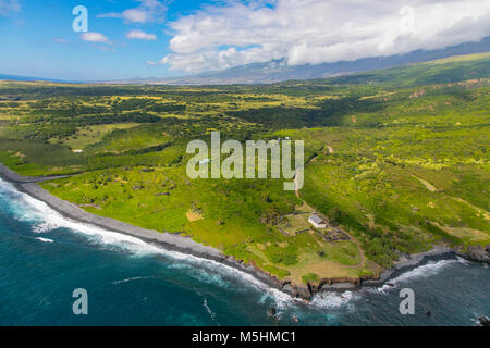 L'Église, 1859 Huialoha, Kaupo, littoral sud de Maui, Maui, Hawaii Banque D'Images