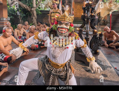 Hanuman, Kecak Fire Dance, Ubud, Bali Banque D'Images