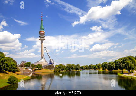 Germany, Bavaria, Munich, le Parc olympique Banque D'Images