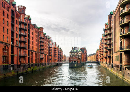Allemagne, Hambourg, Speicherstadt, château d'eau Banque D'Images