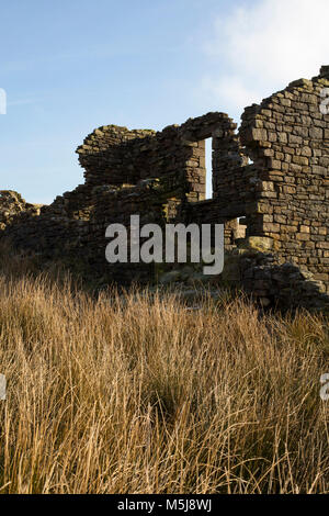 Ferme en ruine sur Longworth Moor, Turton Moor dans le West Pennine ...