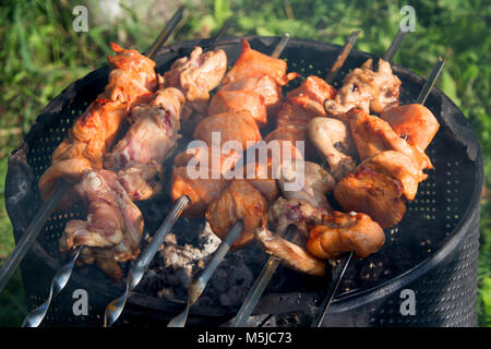 Brochettes de viande. Banque D'Images