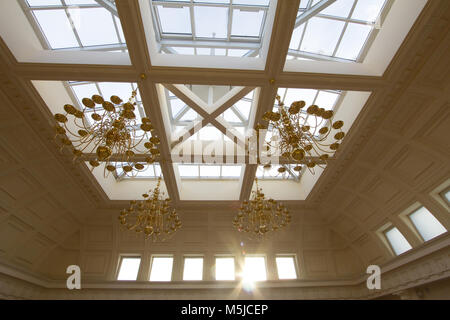 KAZAN, RUSSIE - 16 janvier 2017, à l'Hôtel de Ville - Luxe et beau lieu touristique - le plafond de verre Banque D'Images