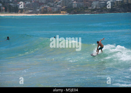 Surf à Manly Beach un jour d'été, Sydney, Australie Banque D'Images