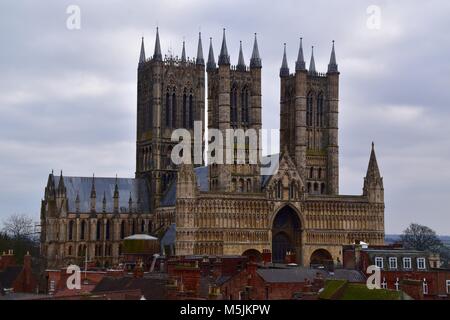 La Cathédrale de Lincoln Banque D'Images