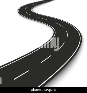 La bande de route ondulées. La bande de l'autoroute pour l'Infographie et conception de modèle d'ouverture. Vector illustration Illustration de Vecteur