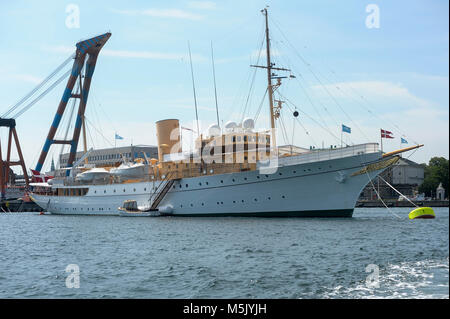 Kongeskibet Dannebrog danois (Sa Majesté) Dannebrog Yacht construit en 1932 à Copenhague, Danemark, 6 août 2015 © Wojciech Strozyk / Alamy Stock Ph Banque D'Images