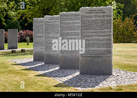 Le plus grand cimetière de soldats allemands en Pologne, Siemianowice Slaskie Banque D'Images