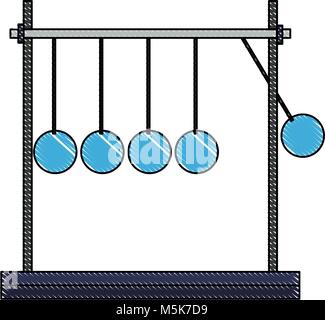 Socle Pendule de Newton Illustration de Vecteur