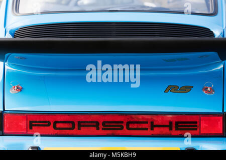 1986 Porsche 911 voiture arrière. l'Angleterre Banque D'Images